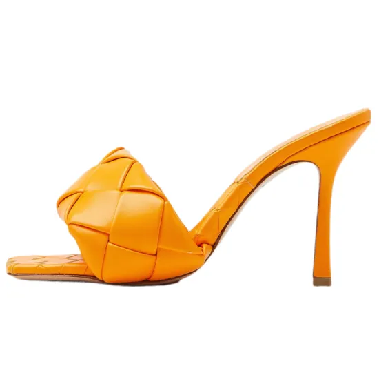 Bottega Veneta Lido Slide Slippers Women's Orange
