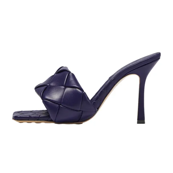 Bottega Veneta Slide Slippers Women's Purple Gray