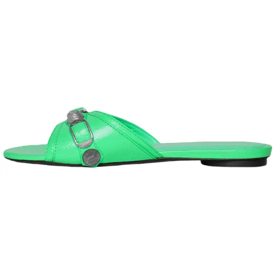 Balenciaga Cagole Slide Slippers Women's Green