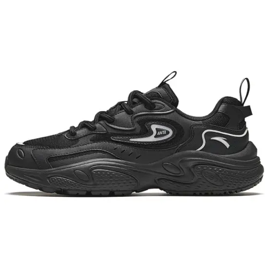 Anta Stars Wear Resistant Low Top Chunky Sneakers Men's Black