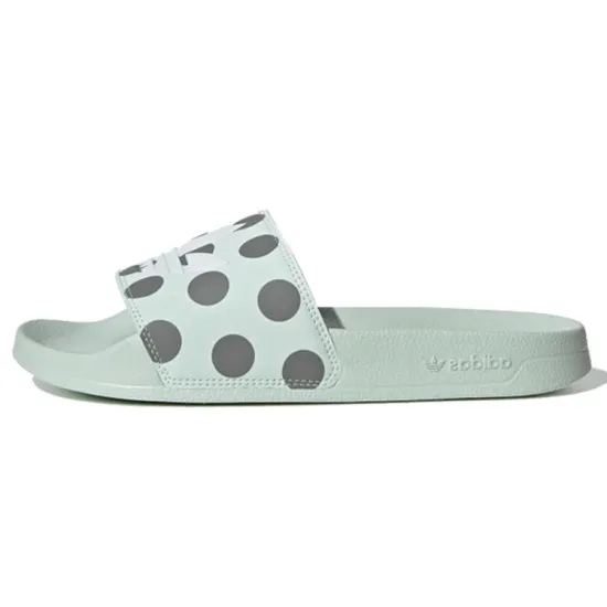 Adidas Originals Adilette Slides 'Dash Green Polka' Women's