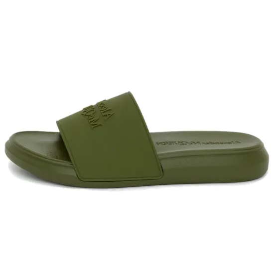 Alexander McQueen Pool Slide Forest Green