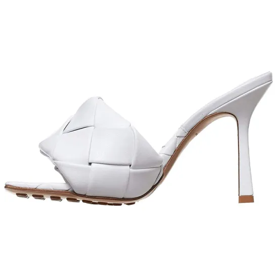 Bottega Veneta Lido Slide Slippers Women's White