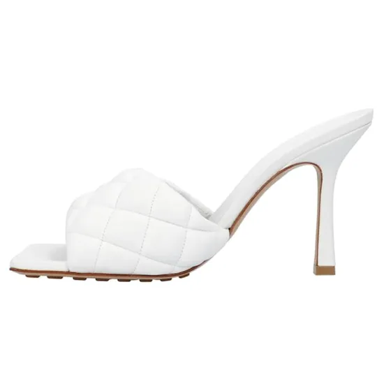 Bottega Veneta Lido Slide Slippers Women's White