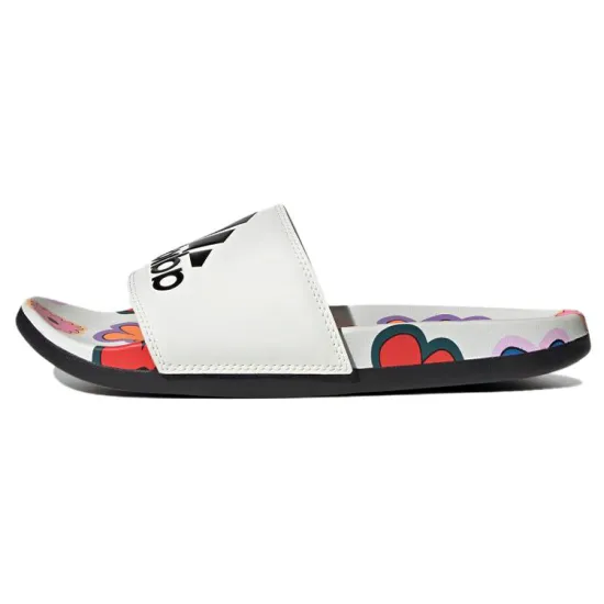 Adidas Adilette Comfort Slides 'Off White Core Black' Women's
