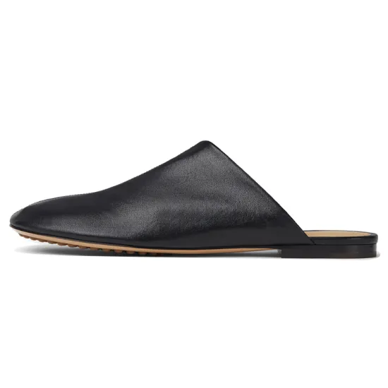 Bottega Veneta Leather Dot Sock Slippers Black Women's
