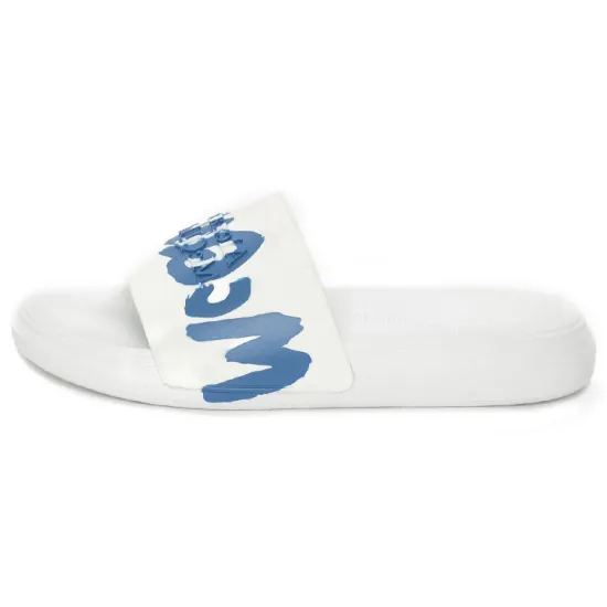 Alexander McQueen Graffiti Quiet Slide Slippers Men's White