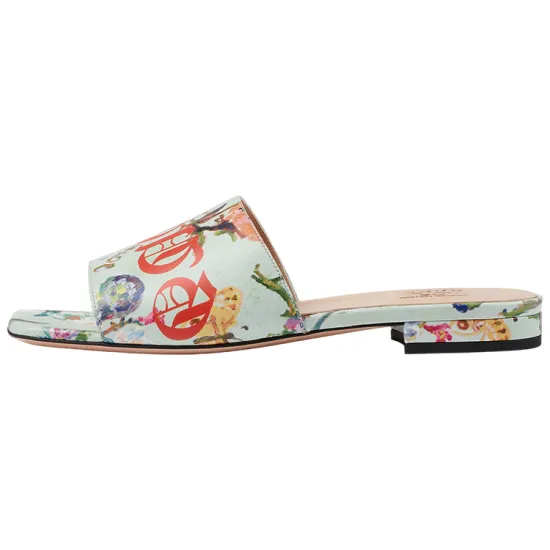 GUCCI Slide Slippers Women's Mint Green