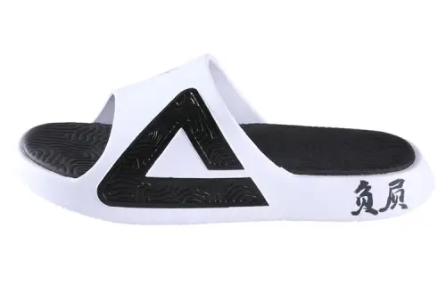 IDX x PEAK Tai Ji1.0 Quiet Slip Resistant Abrasion Resistant Slide Slippers Men's White Black