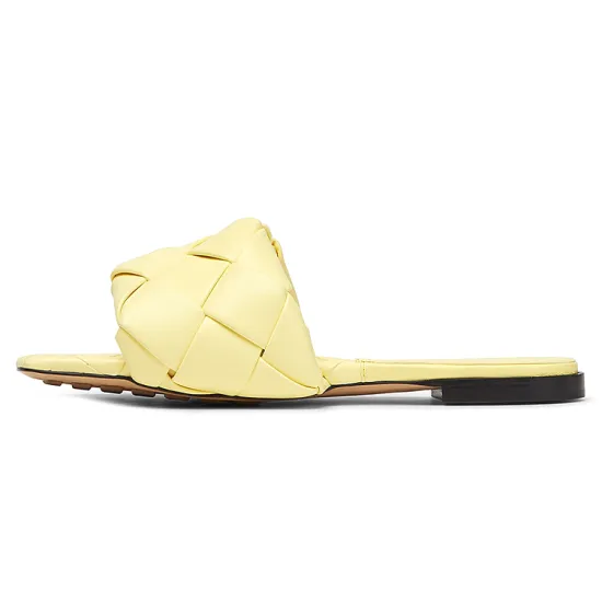Bottega Veneta Lido Slide Slippers Women's Yellow