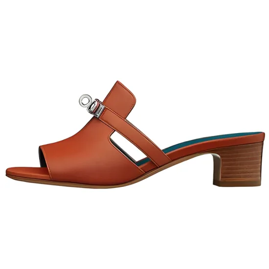 HERMES Slide Slippers Women's Red