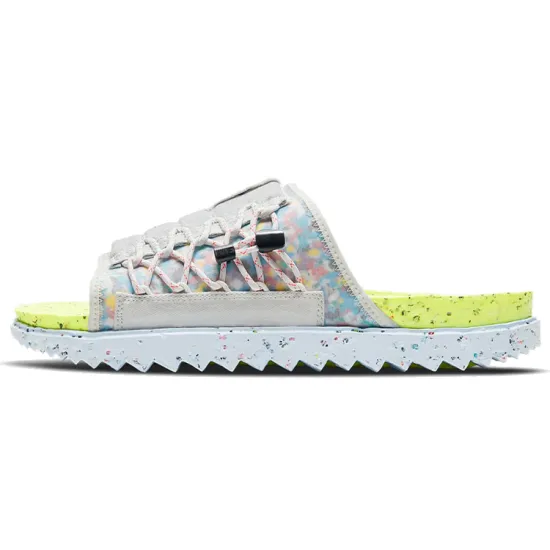 Nike Asuna Crater Slide Platinum Lint Volt Chambray Blue Black