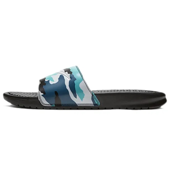 Nike Benassi JDI Flip-flops Men Black/cyan/blue/white