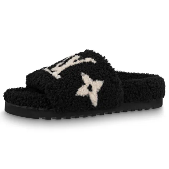 LOUIS VUITTON Paseo Comfort Flat Sandals 'Black' Women's