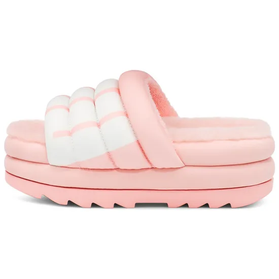 UGG Maxi Slide Logo Pink Scallop Women's