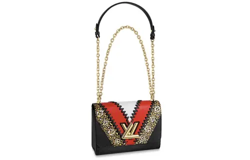 LOUIS VUITTON Twist Monogram Giant Jungle Mm Black/Coquelicot Red