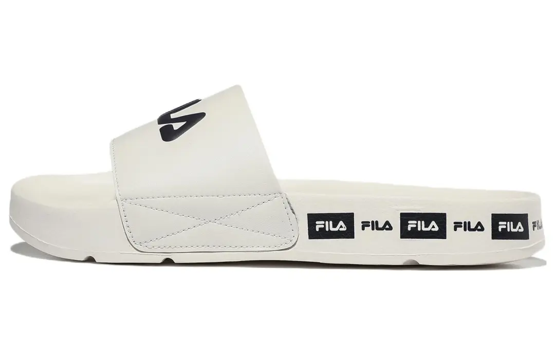 FILA Sports Slippers Unisex White Black Korean Version 'White Black'
