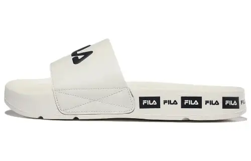 FILA Sports Slippers Unisex White Black Korean Version 'White Black'