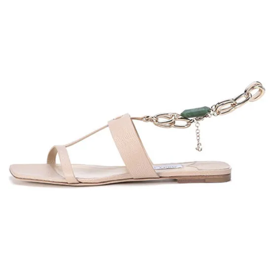 Jimmy Choo Strap Sandals Women's Beige Yellow