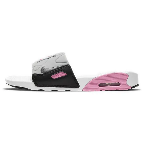 Nike Air Max 90 Slide White Rose Cool Grey Women's