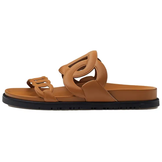 HERMES Extra Slide Slippers Women's Brown