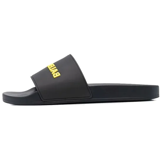 Balenciaga Pool Slides Black Yellow