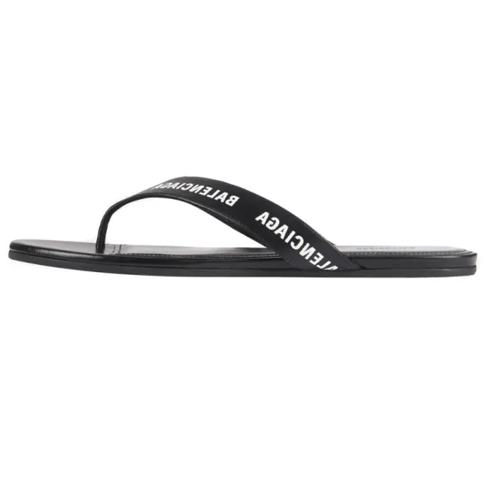 Balenciaga Women's Flip Flop Slides 'Allover Logo - Black'