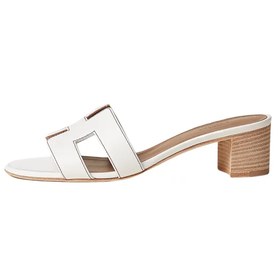 HERMES Slide Slippers Women's White