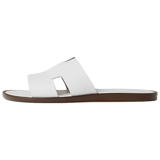 HERMES Izmir Sandal Blanc Smooth Calfskin Leather