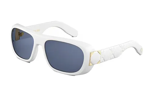 DIOR Square Sunglasses Women's White