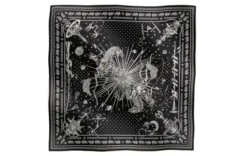 HERMES Silk Scarves Women's Black