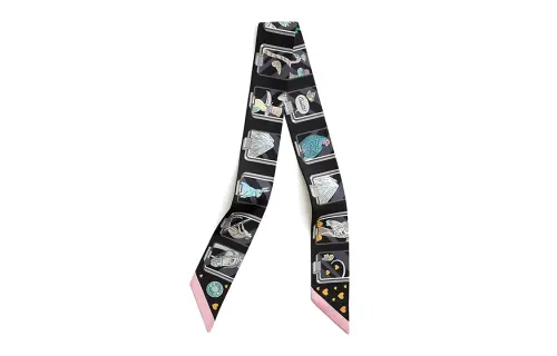 HERMES Twilly Scarves Women's Black