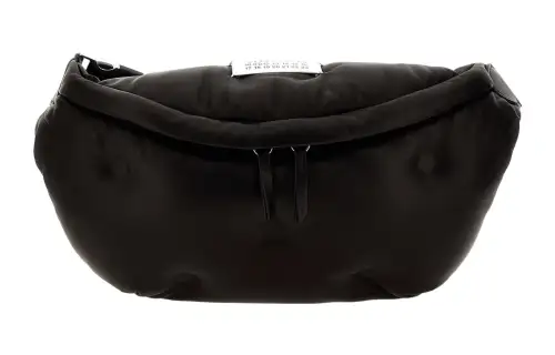 【New Season】logo-patch leather belt bag