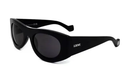 LOEWE Acetate Oval Sunglasses Unisex Black