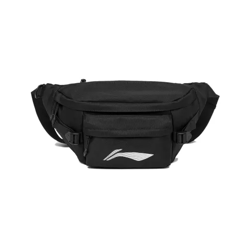 Li Ning Polyester Shoulder Bag, Crossbody Bag Unisex Black