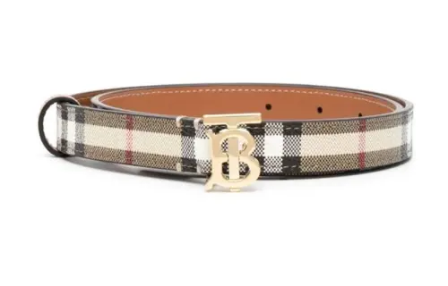 Burberry Logo Styling Smooth Buckle Leather Belts Women's Multicolor