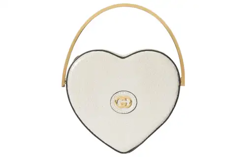 GUCCI Python Skin Handbag Mini Women's White