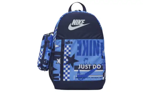 Nike Brand Logo Polyester Backpack Regular Men's Marine Blue