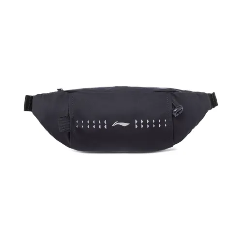 Li Ning Polyester One Shoulder Crossbody Fanny Pack Regular Unisex Black