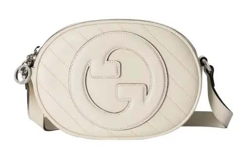GUCCI Blondie Leather Crossbody Bag, Shoulder Bag Women's White