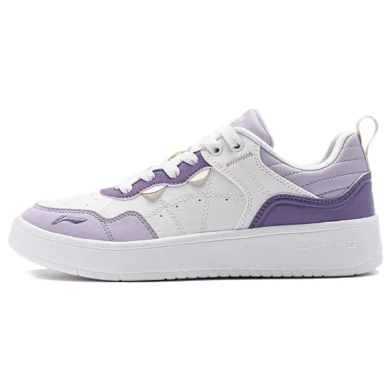 LINING The Beginning Of The Line Skateboard Shoes Women's Low-Top White Purple