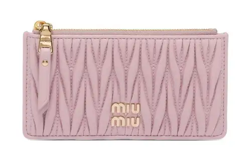 MIU MIU Leather Wallet Women's Pink