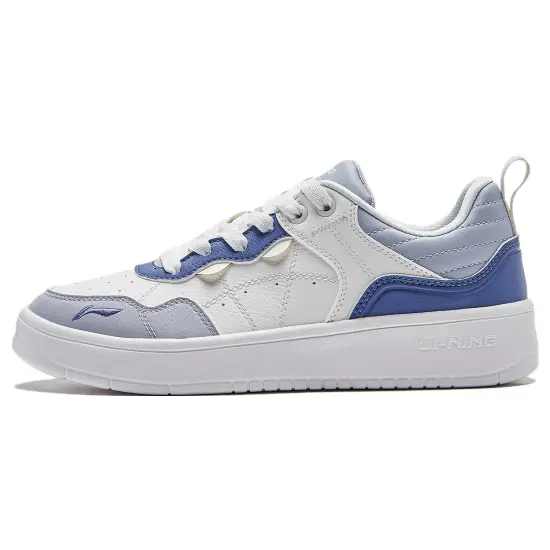 LINING The Beginning Of The Line Skateboard Shoes Women's Low-Top White Blue