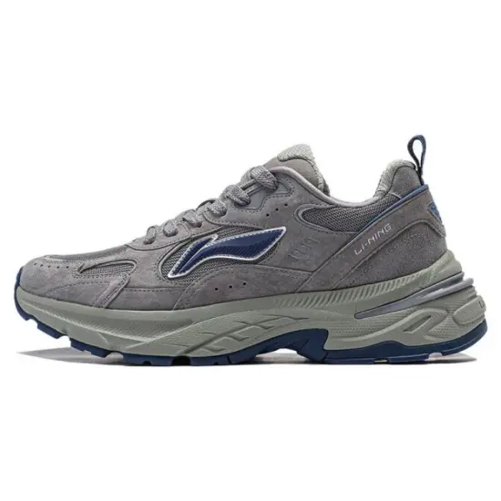 LiNing Beichen Cushioning Anti Slip And Wear Resistant Support Low Top Casual Shoes Men's Gray