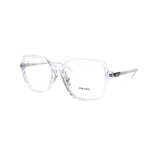 PRADA Plate Frame Square Eyeglass Frames Unisex Transparent