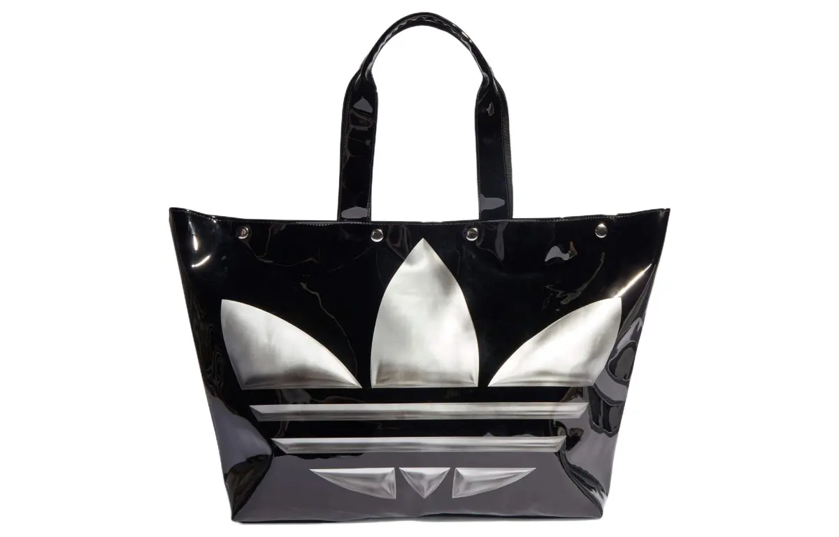 Adidas Originals Trefoil Recycled Polyester Tote Bag, Shopping Bag, Shoulder Bag, Handbag Regular Women's Black