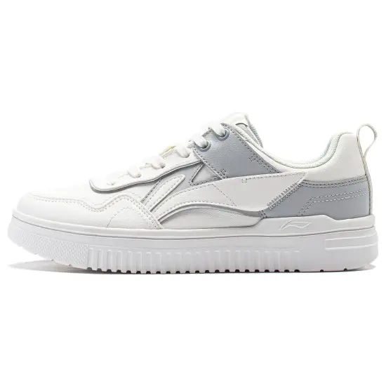 LiNing Qingyun Durable Cushioning Low-Top Casual Shoes Women's White Gray