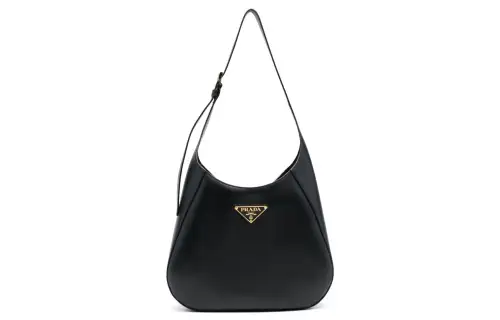 PRADA Leather Handbag, Shoulder Bag Women's Black