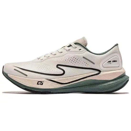 Erke Dust 2.0 Cushioned Slip Resistant Abrasion Resistant Low Top Running Shoes Women's White Green