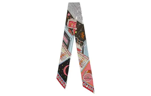 HERMES Mulberry Silk Scarves Women's Multicolor